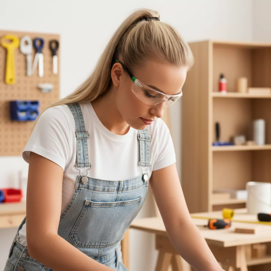 Utilização de óculos de proteção no trabalho