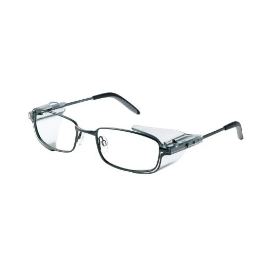 Óculos de proteção com proteção lateral transparente, vista diagonal